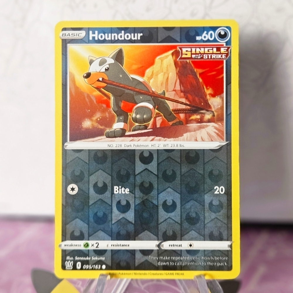 Houndour 095/163 Single Strike Pokemon TCG Reverse Holo